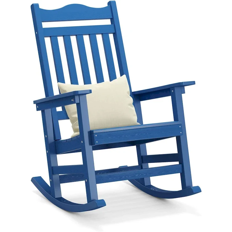 Ravenna Plastic Wood Rocking Adirondack Chair Patio Rocker