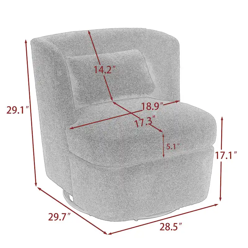 Swivel Accent chairs With Boucle Linen Fabric Set of 2