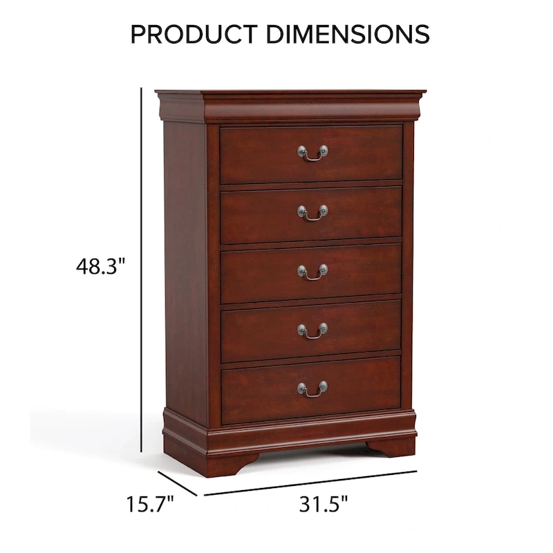 Furniture of America Devi Traditional 3-Piece Solid Wood Nightstand and Chest Set