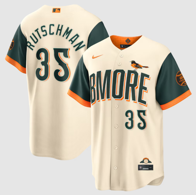Baltimore Orioles Adley Rutschman Cream 2026 City Connect Stadium Jersey