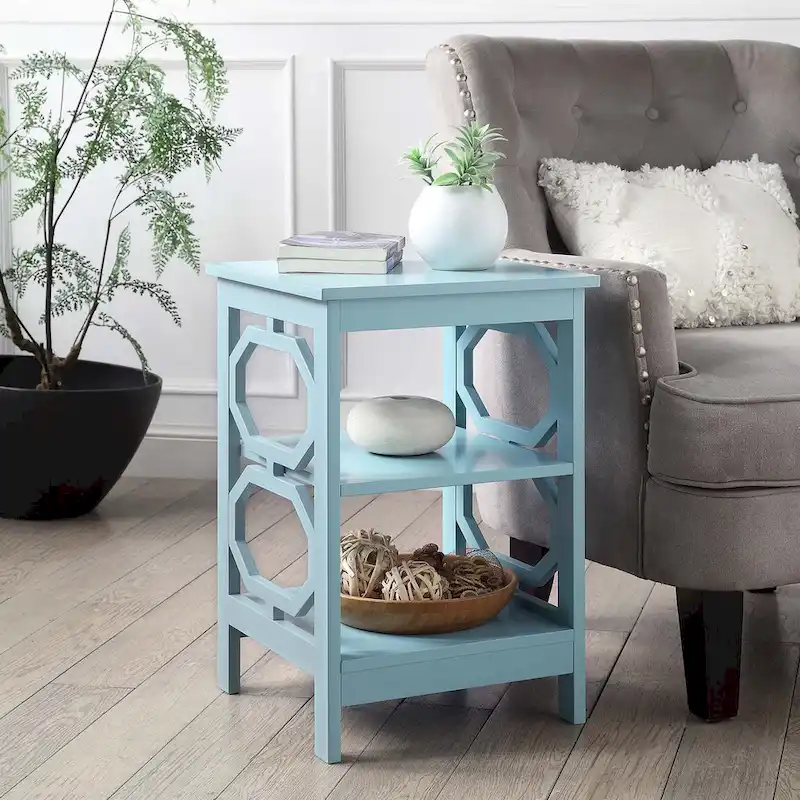 Convenience Concepts Omega End Table with Shelves