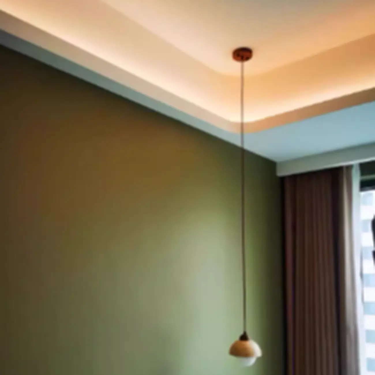 Modern 3-Light Walnut Wood Stone Cylinder Pendant Lamp