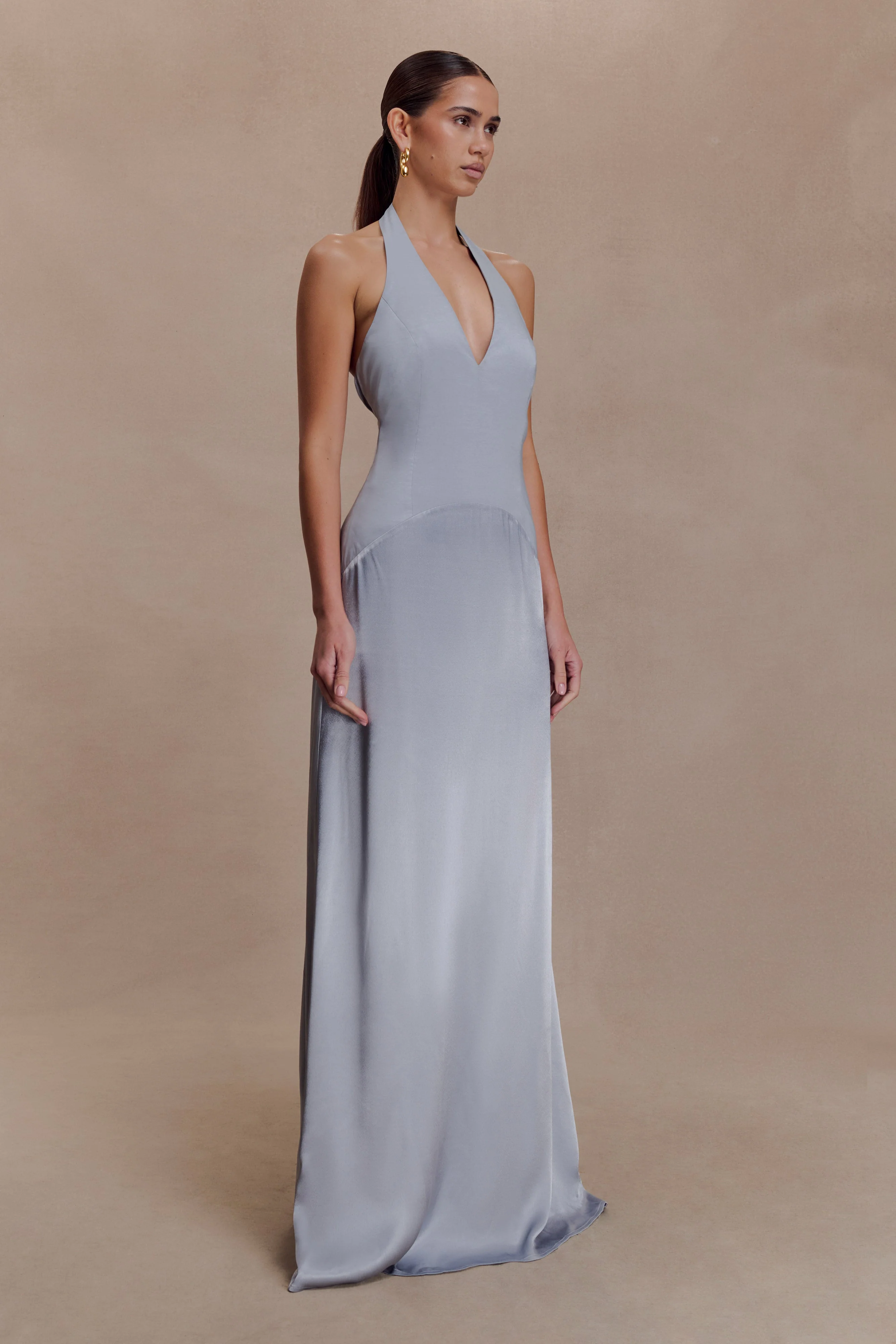 Maura Taffeta And Satin Maxi Dress - Cornflower Blue