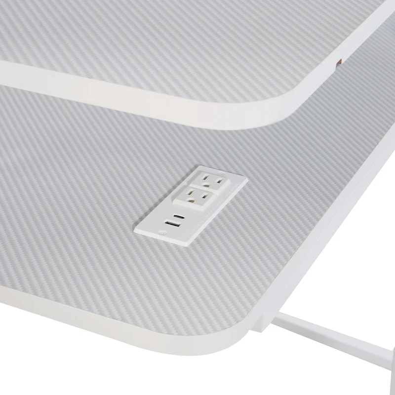 Code 30 Battlestation Gaming Desk in White Finish