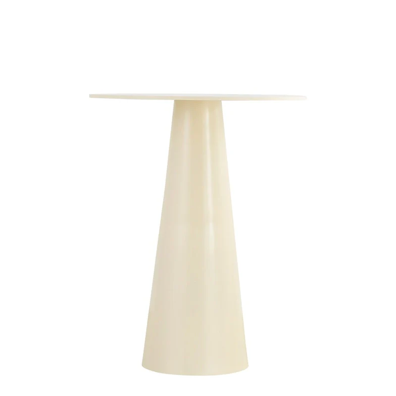 White Finished Aluminum Side Table
