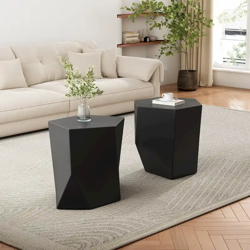 Christopher Knight Home - CloudHouse Modern MGO Coffee Table Set with Geometric Design