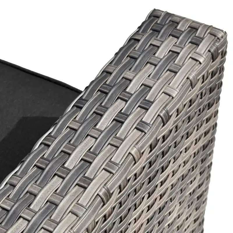 HOOOWOOO 10-piece Grey Rattan Patio Furniture Set with Fire Pit