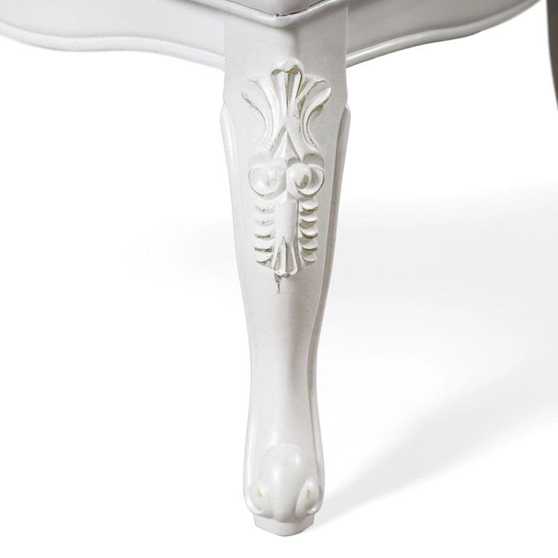 Furniture of America Eugene Traditional Solid Wood Dining Arm Chairs with Nailhead Trim and Cabriole Legs (Set of 2)