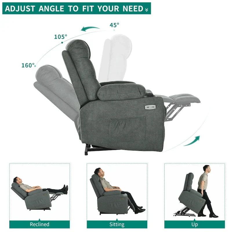 Modern Massage and Heating Recliner Sofa Chair