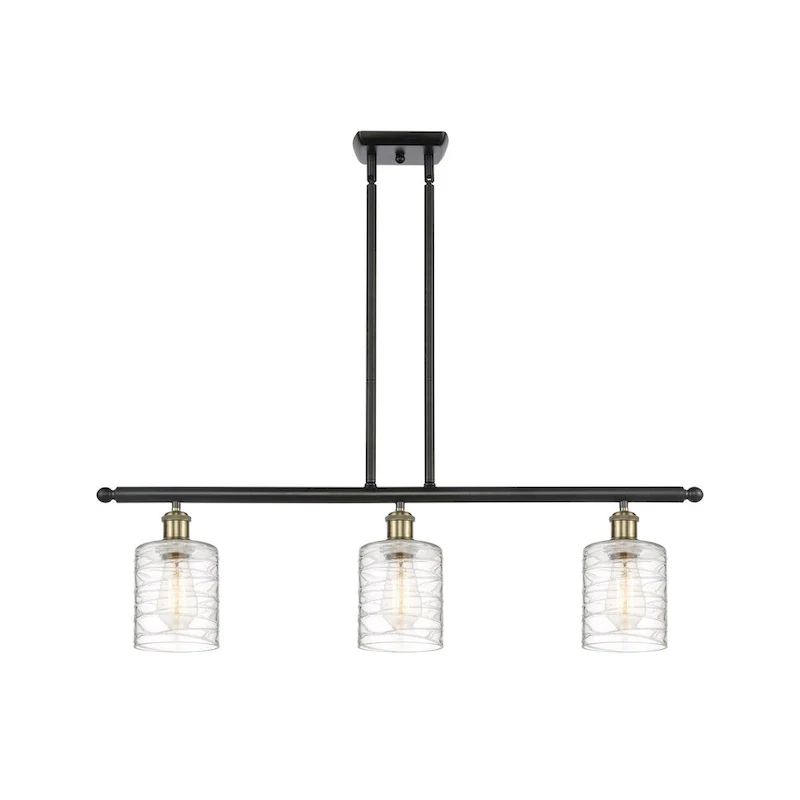 Innovations Lighting Ballston Cobbleskill - 3 Light 36  Island Light