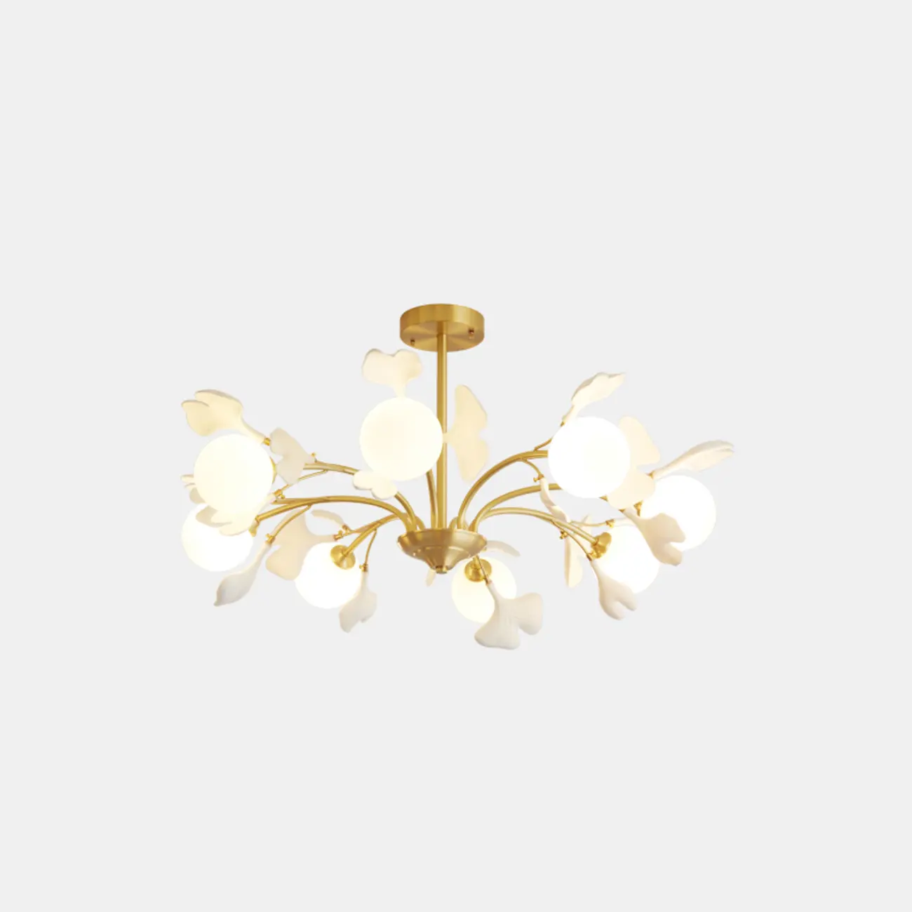 Modern Brass Branch Chandelier with Elegant Design