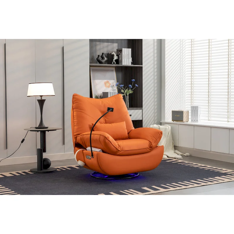 270° Recliner Chair – Green / Dark Grey / Orange / White / Black | Single