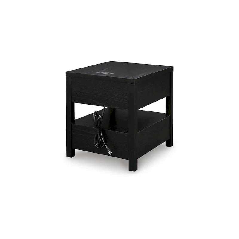 Winbardi Black End Table - 22W x 24D x 24H