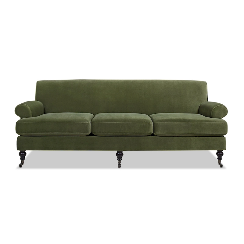 Alana Lawson 88 Inch Living Room Sofa  Three Cushion Couch with Rolled Arms and Tight Back  Minimal Assembly Required