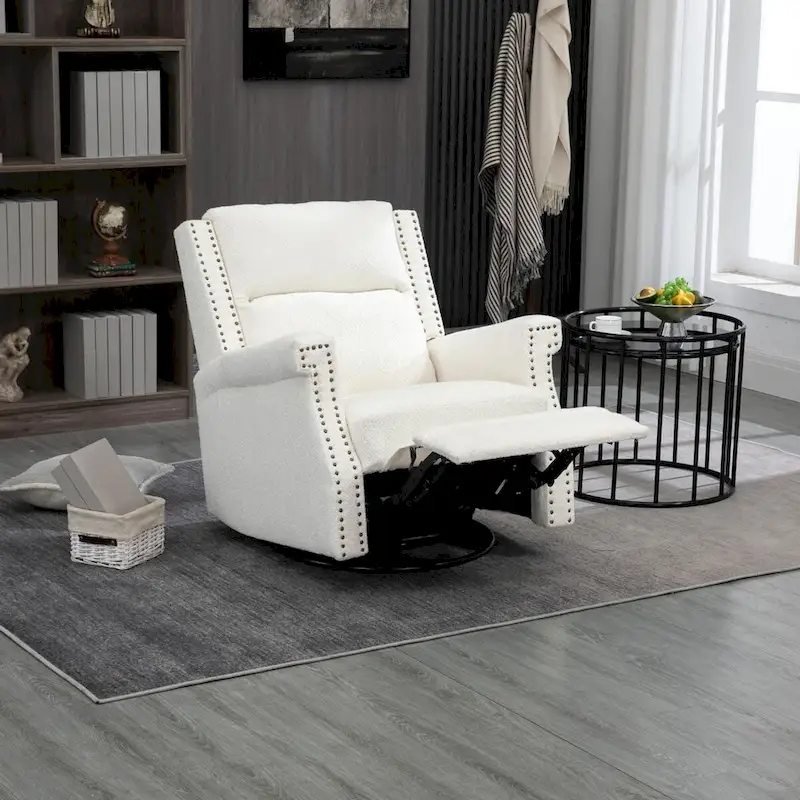 Swivel Manual Recliner Chair 360 Degree Leisure Arm Chair, Nursery Rocking Chairs