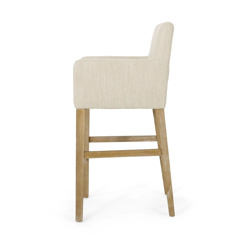 Armga Fabric and Rubberwood 30.5 inch Barstools (Set of 2) by Christopher Knight Home