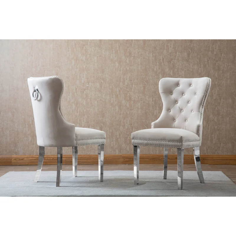 Best Quality Furniture Button-tufted Dining Chairs Set of 2