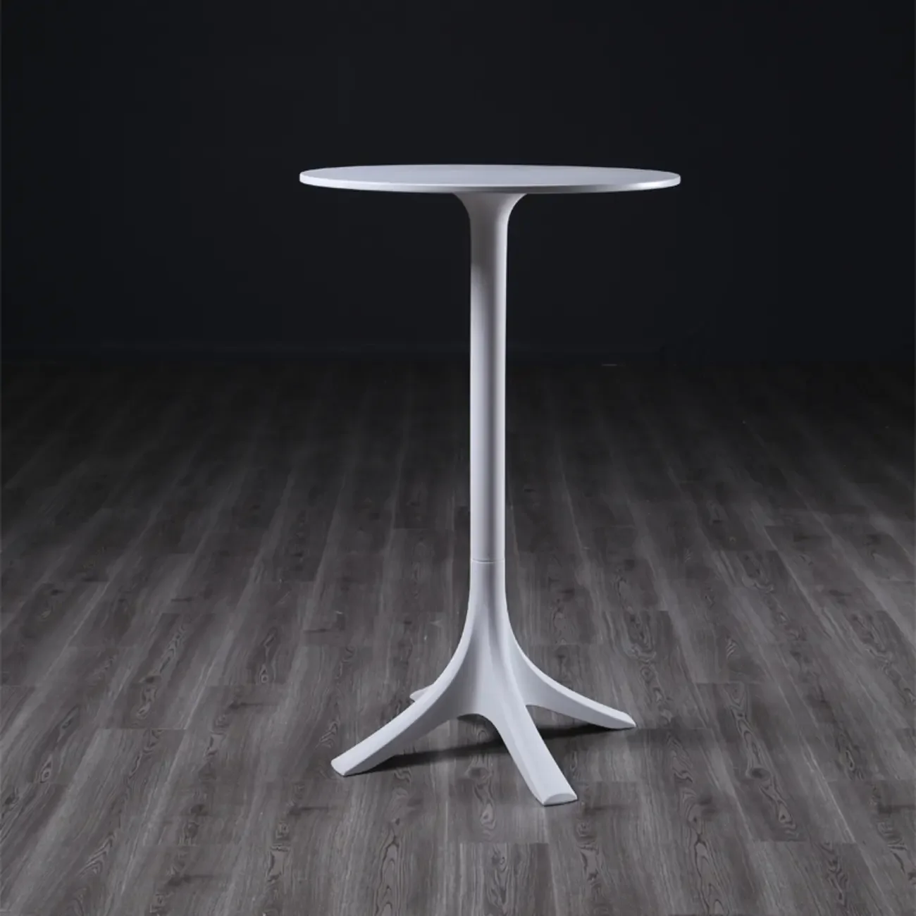 Fashion Synthetic Round White Fixed Top Bar Tables