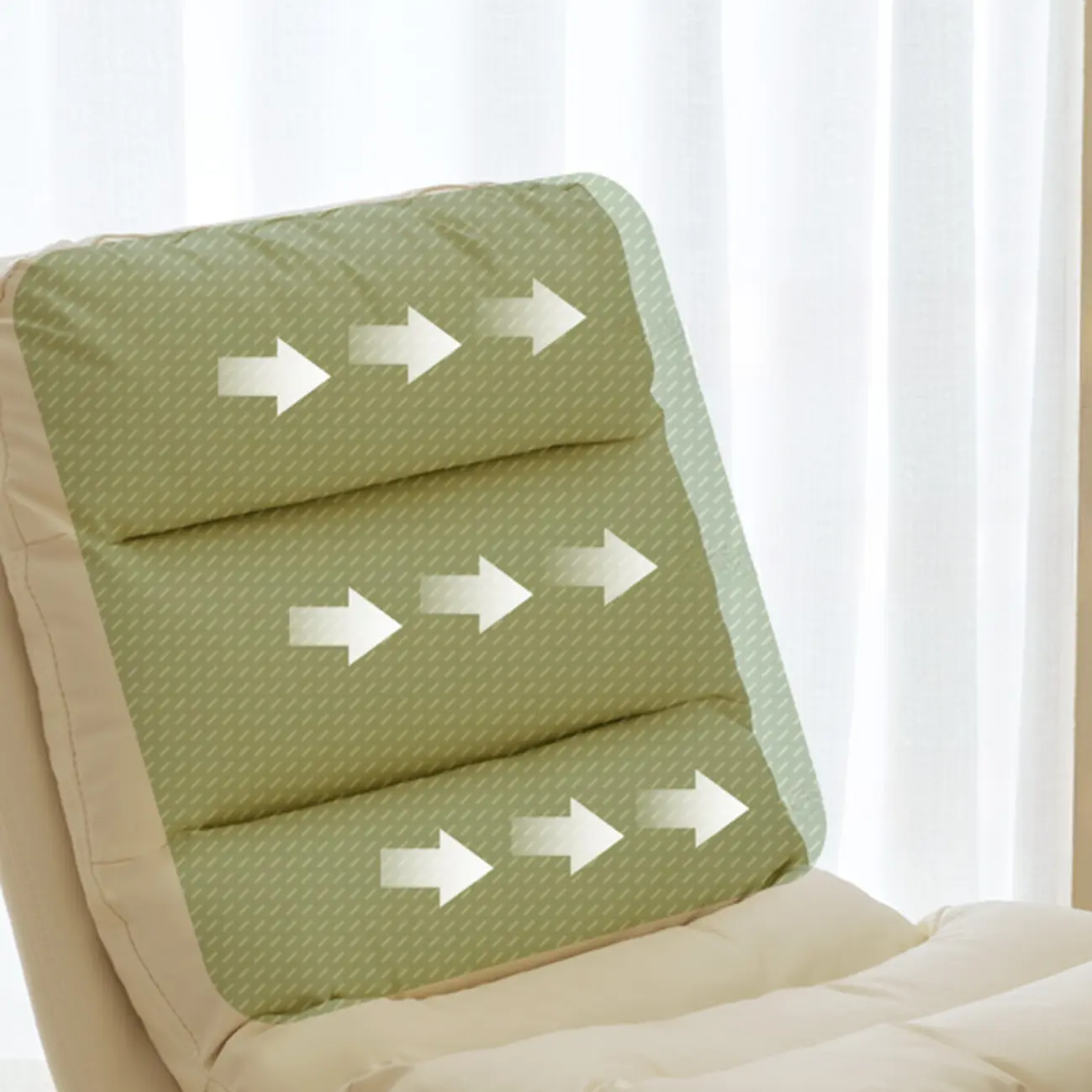 Casual Beige Leather Adjustable Office Chair