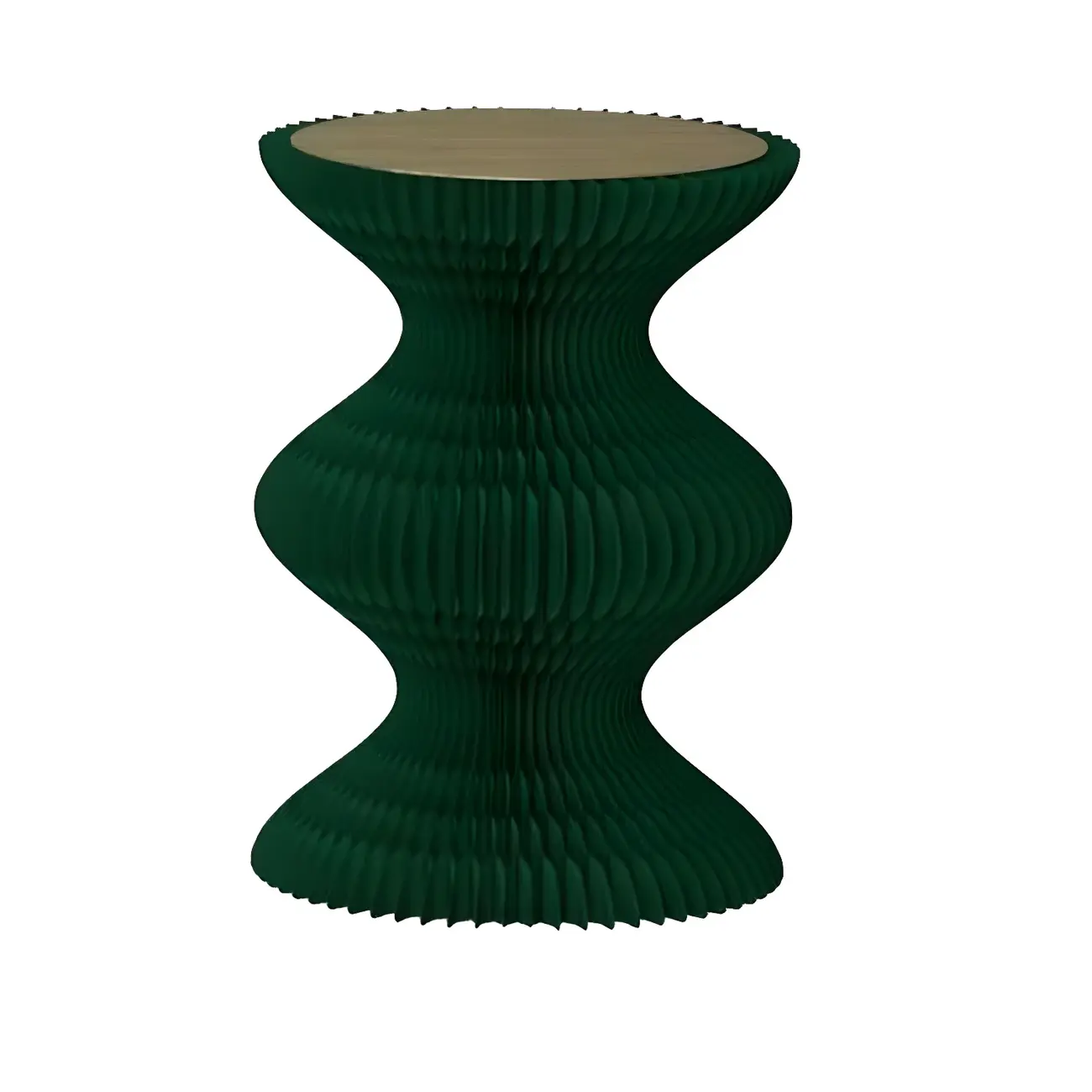 Round Metal Foldable End Table with Pedestal Base