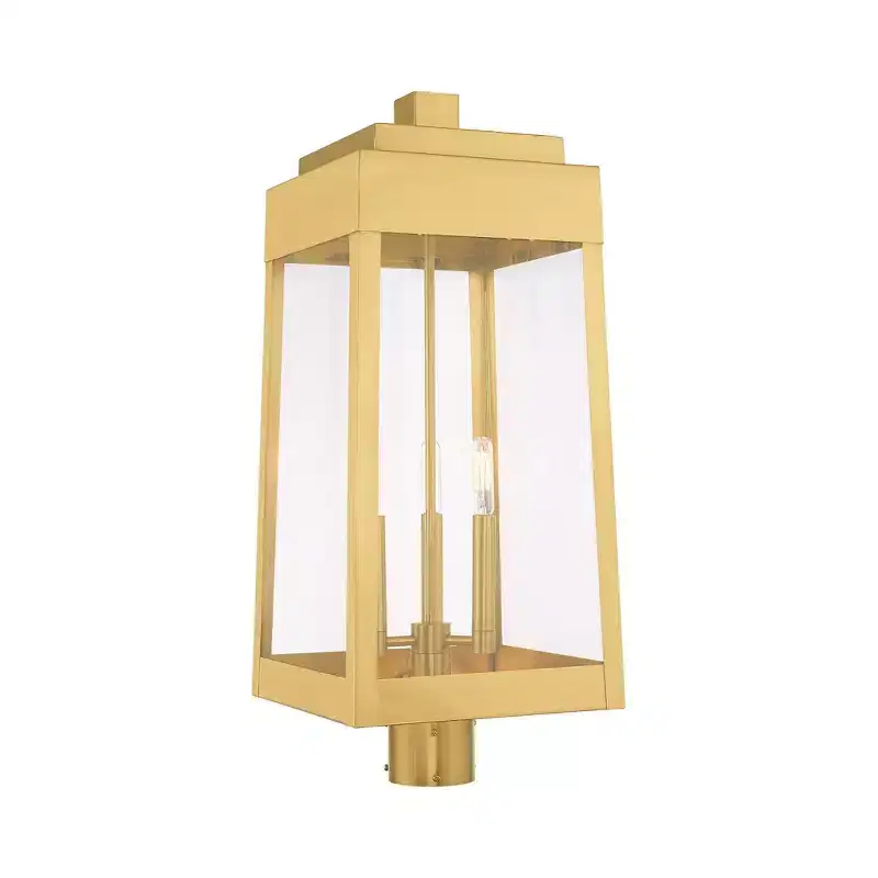 Livex Lighting Oslo 3 - Light Post Light in Satin Brass
