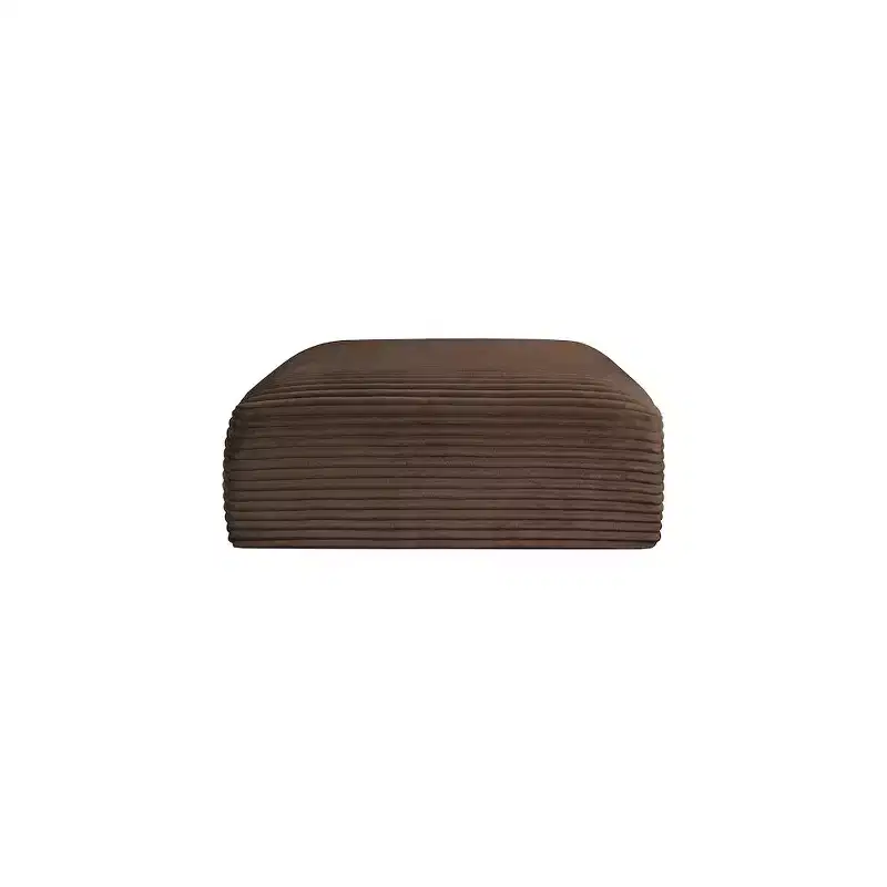 Meridian Furniture Shaggy Corduroy Performance Fabric Ottoman
