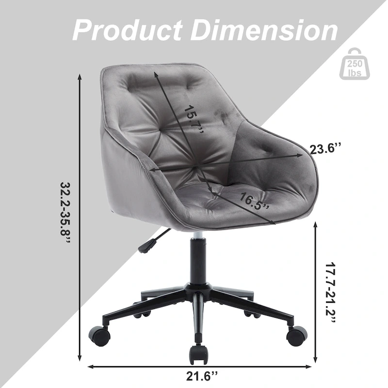 Velvet Home Office Chair