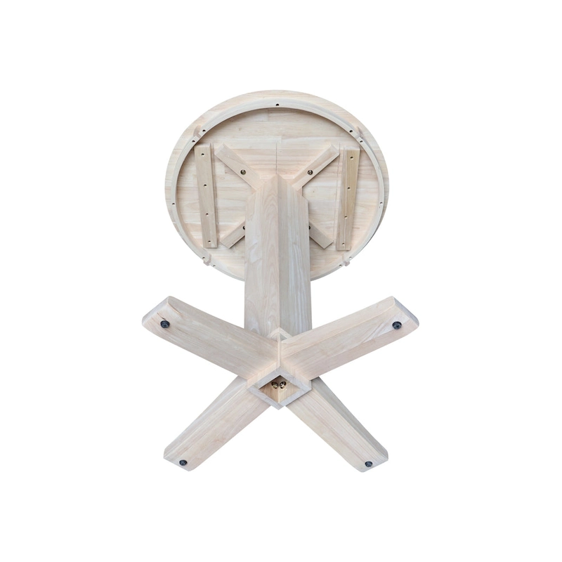 30 in Solid Wood Round Top Counter Height Dining Table with 2 Stools