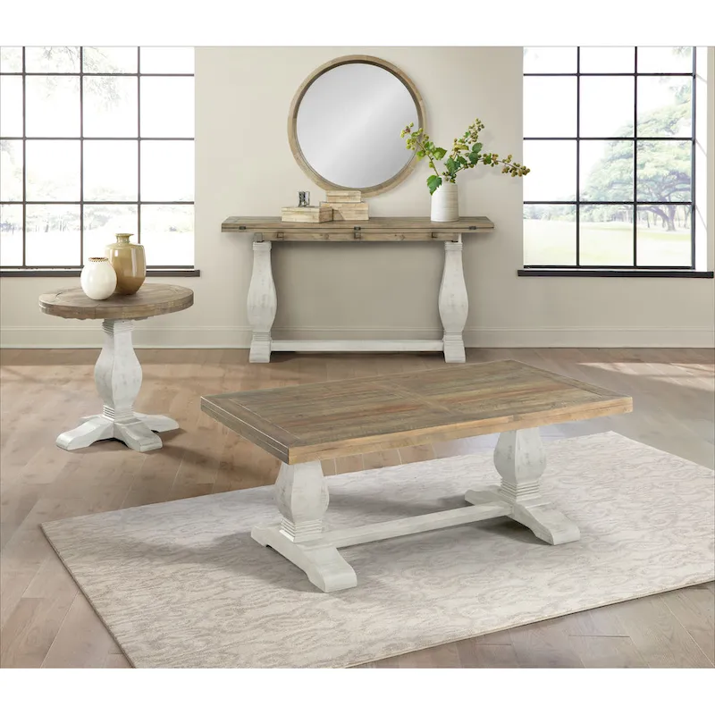 Napa 50 Solid Wood Pedestal Coffee Table