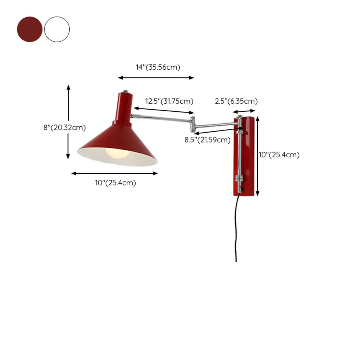 Industrial Metal Stylish Swing Arm Wall Light