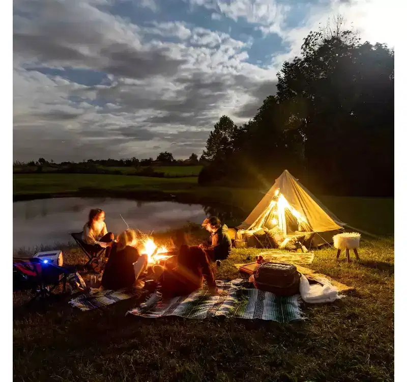 WHITE DUCK Regatta Canvas Bell Tent / Yurt with Stove Jack and Groundsheet, for Camping and Glamping - 4-Season Water Repellent