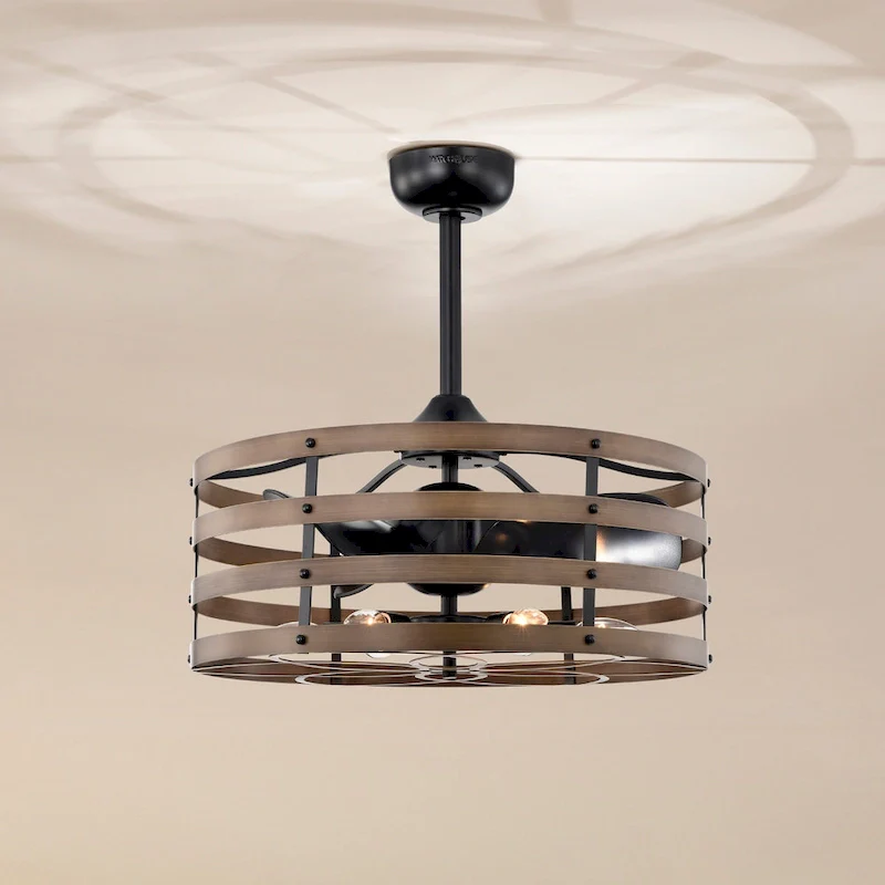 Alaina 24-inch 6 Lights 3 Blades Lighted Ceiling Fan with Remote