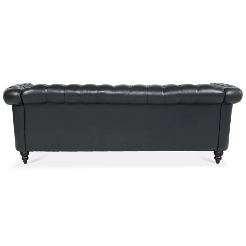 GEITIN 84.65 PU Rolled Arm Chesterfield 3 Seater Sofa