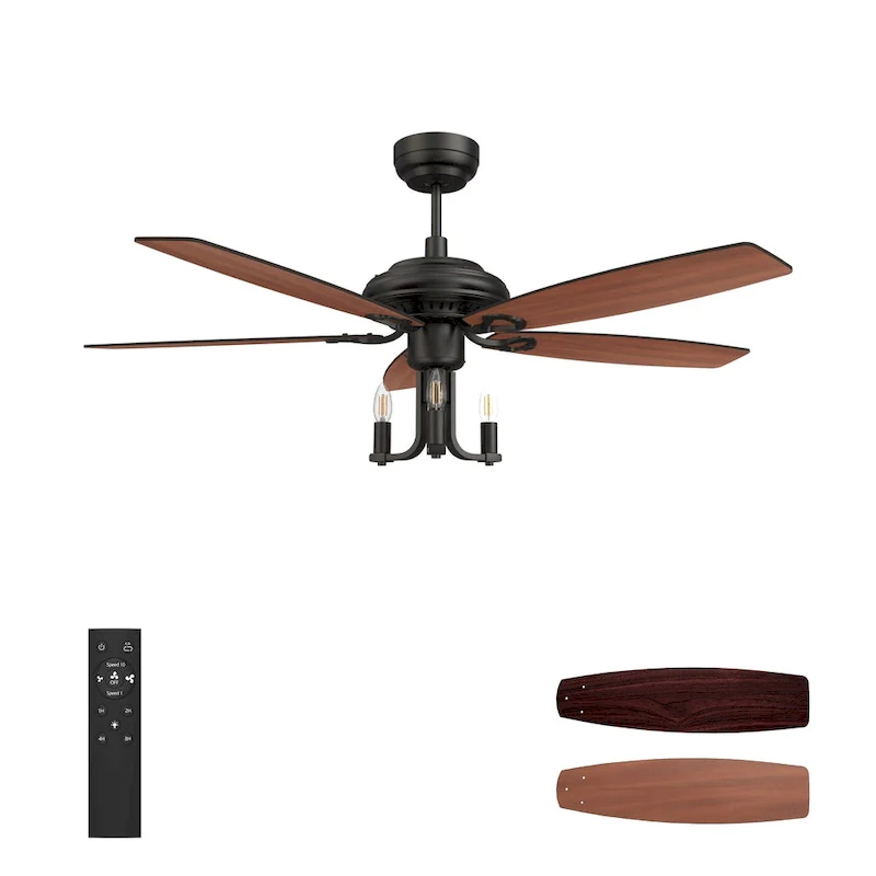 CARRO Denver 52  5-Blade Indoor Ceiling Fan with Remote-Downrod
