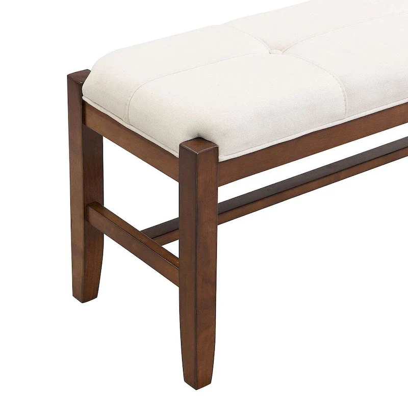 4-piece Dining Set with Faux Marble Style Table and 2 Upholstered Chairs & Bench with Wood Legs