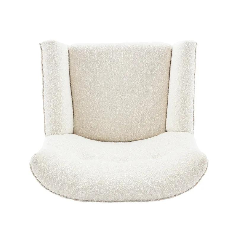 Almond Boucle Tufted Back Accent Chair by Christopher Knight Home