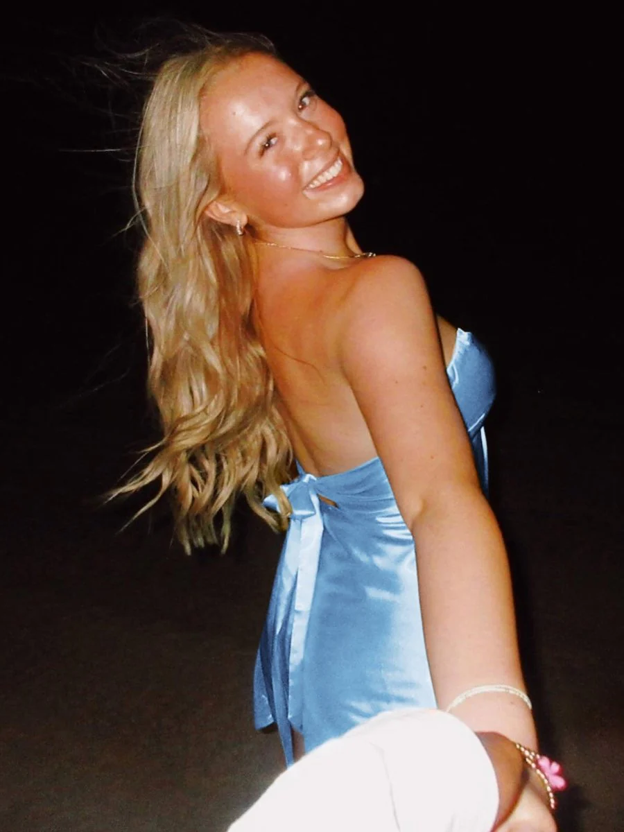 Blue - Strapless A Line Short Homecoming & Cocktail Dresses With Keyhole