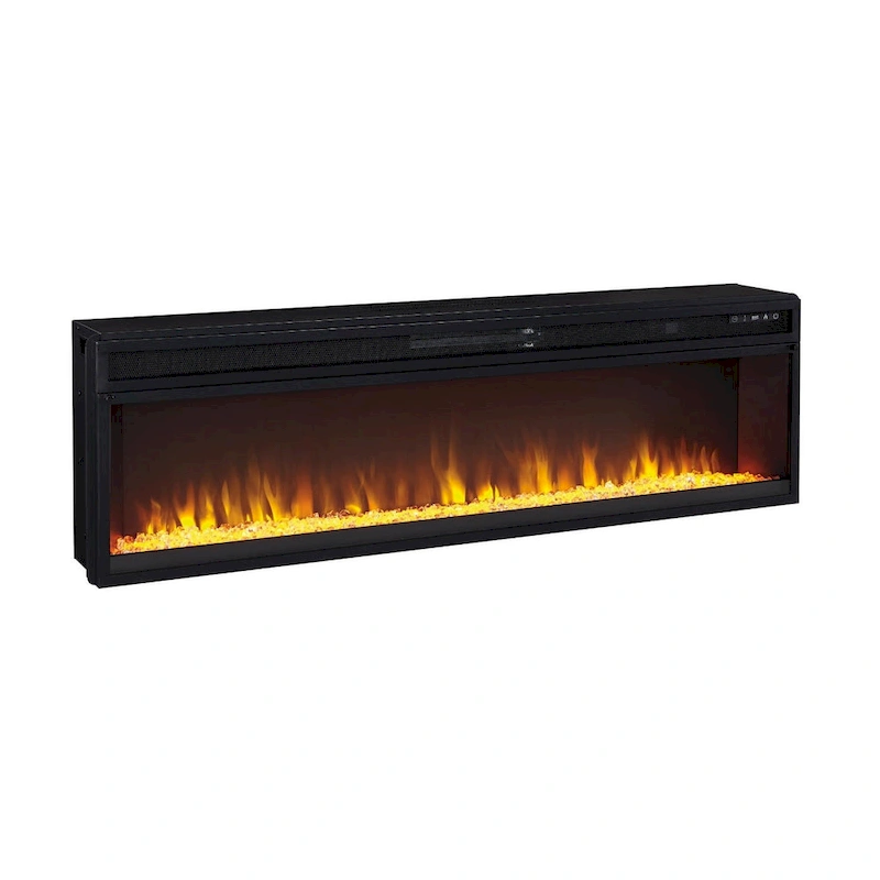 Entertainment Accessories 57-inch Wide Black Fireplace Insert