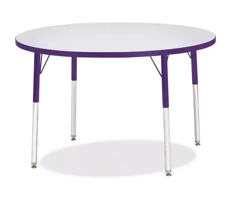 Jonti-Craft Berries Adult Height Color Edge Round Table 42 x 42 in Purple