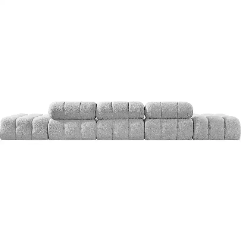 Meridian Furniture Ames 170 Boucle Fabric Upholstered 5pc. Modular Sofa