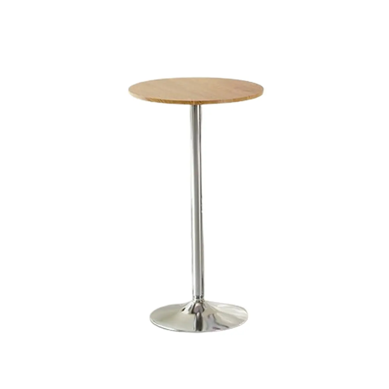 Minimalist Wood Metal Round Bar Tables