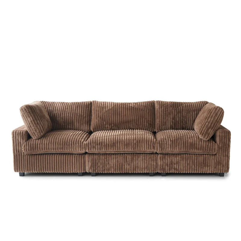 Soft Plush Modular Sectional Sofa Modern Upholstered Living Room Couch