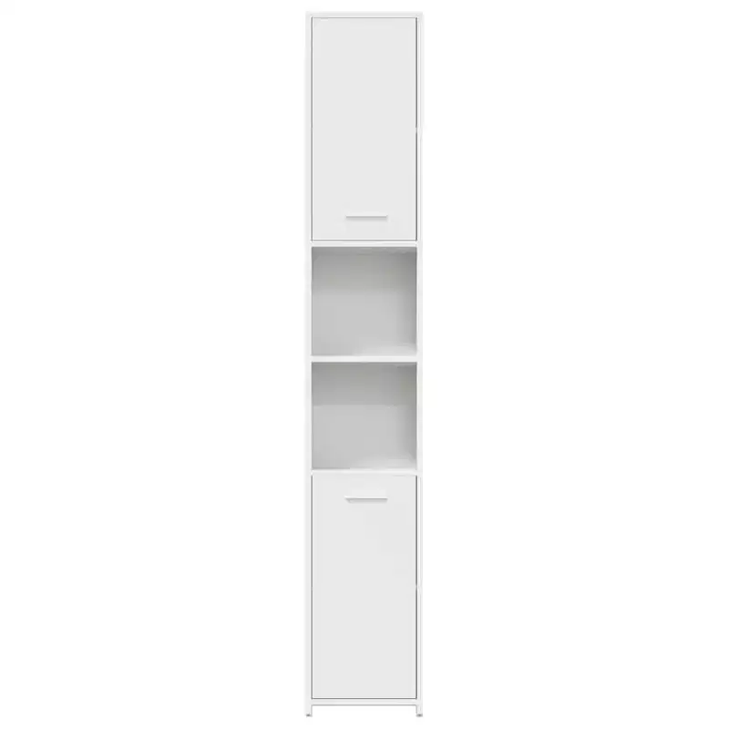 Tall Bathroom Storage Cabinet, White, 2-Door, 1-Person