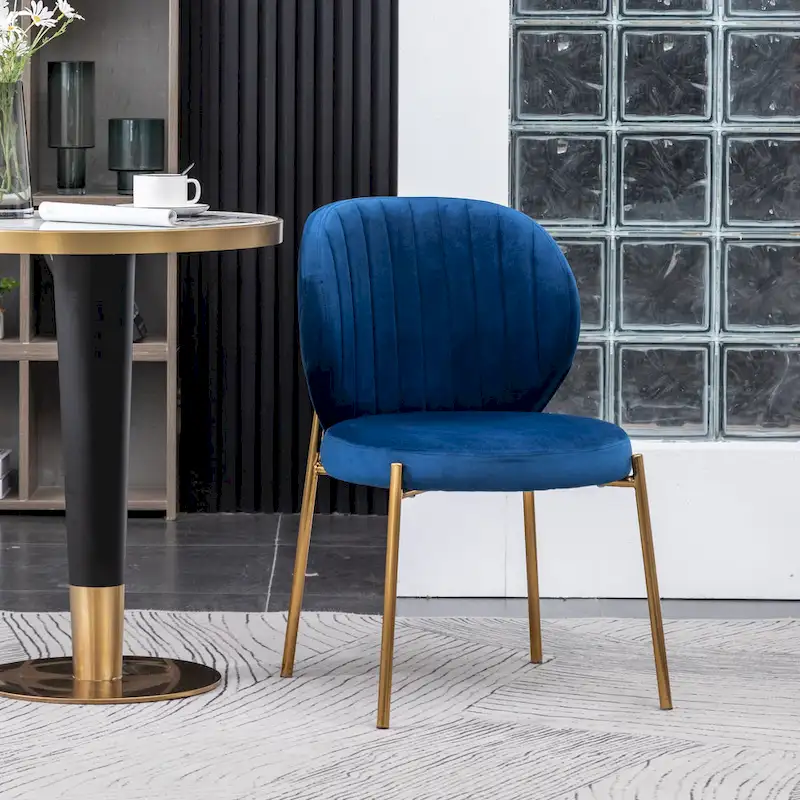 Roundhill Furniture Amoa Contemporary Velvet Upholstery Dining Chair