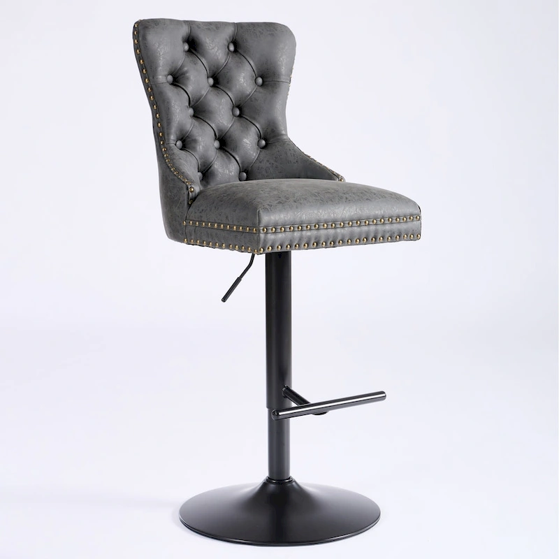 Modern Upholstered Adjusatble Thick Swivel Counter Barstools