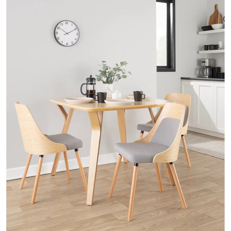 Carson Carrington Vallemala Mid-Century Chair with Tapered Wood Legs - Set of 2