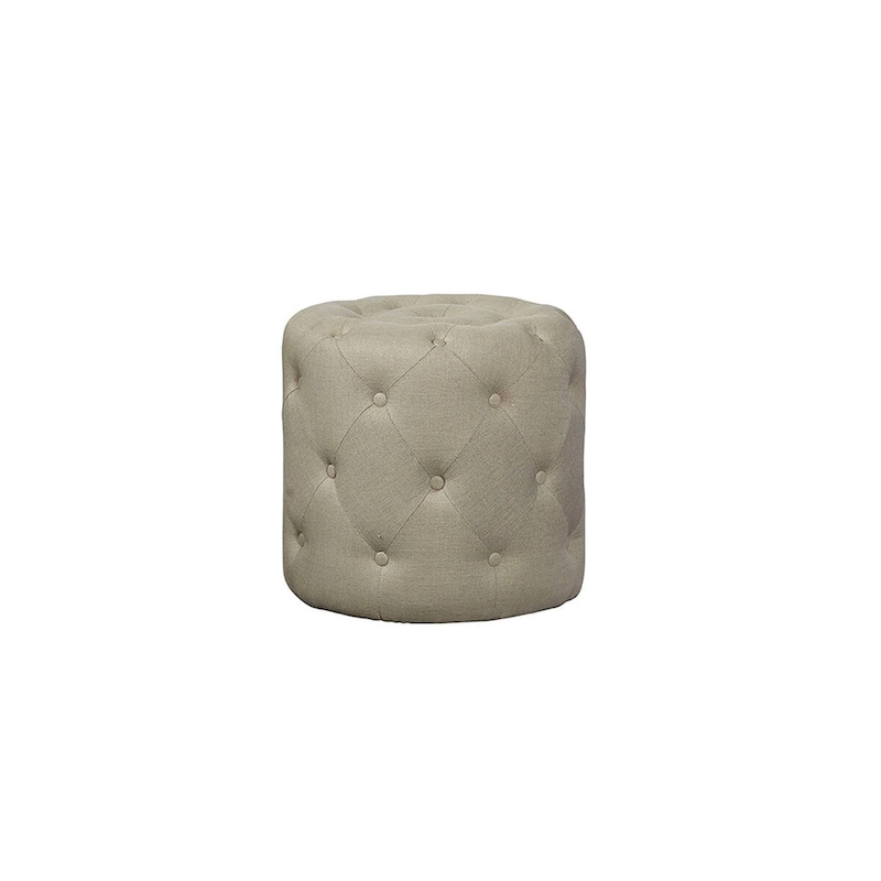 Fleetwood Tufted Linen Foot Stool