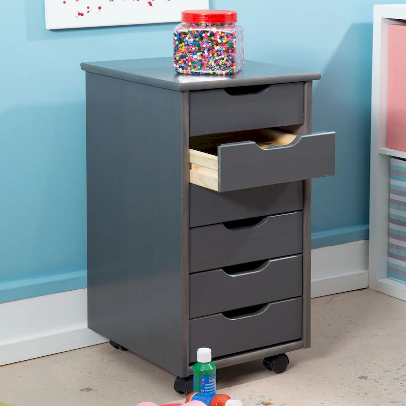 26  Gray Rolling Storage Cabinet with 6 Drawer