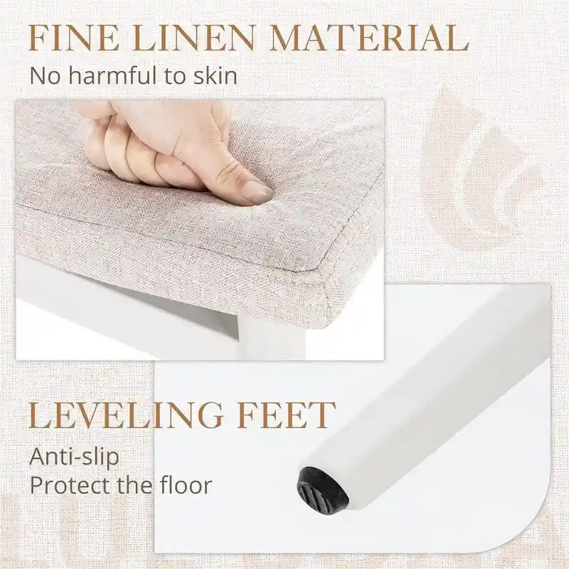 Saddle Cushion VanityStool - 17.83D x 12.4W x 16.53H