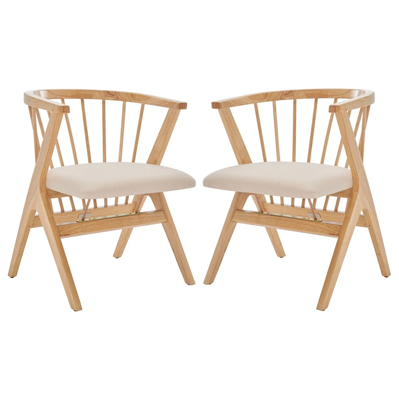 SAFAVIEH Carlota Spindle Dining Chair (Set of 2) - 23 W x 23 D x 30 H - 22Wx22Dx30H